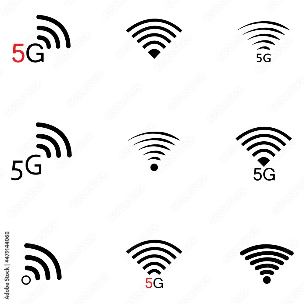5G Icon vector flat design 5G Icon vector flat design