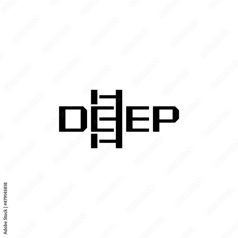 Deep typography logo design. Deep typography logo design.
