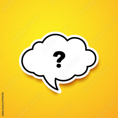 Did you know cloud speech bubble illustration