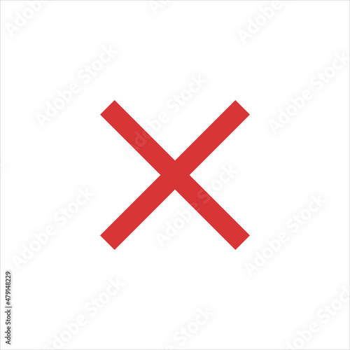 Cross red icon