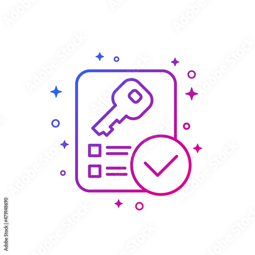 key takeaway icon, linear design