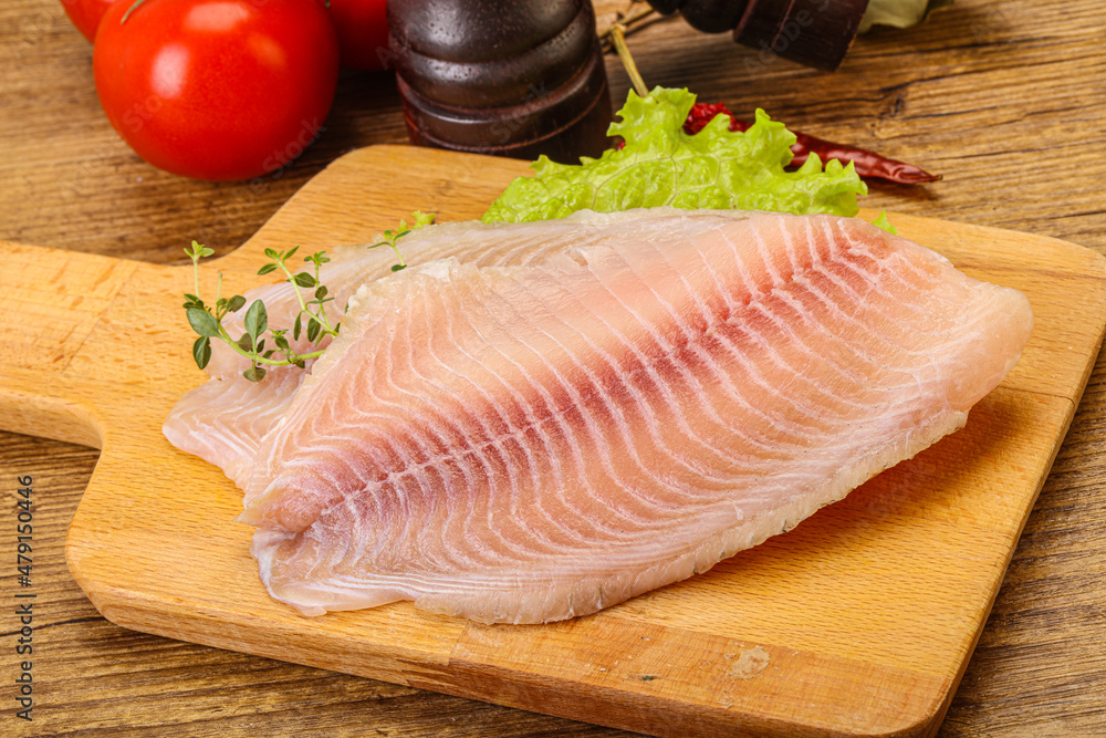 Raw tilapia fish for cooking Raw tilapia fish for cooking