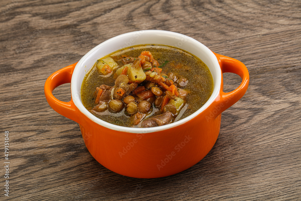 Lentil soup with chicken and vegetables Lentil soup with chicken and vegetables