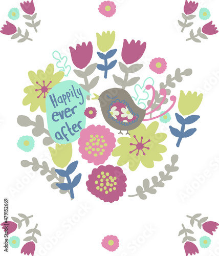 Crafted with a fairy-tale illustration, it can be used for baby t-shirt print, fashion print design, kids wear, baby shower, celebration, greeting and invitation.