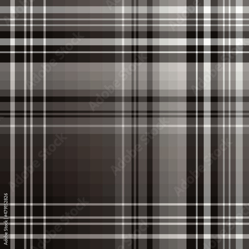 Seamless pattern in gray and black colors for plaid, fabric, textile, clothes, tablecloth and other things. Vector image.