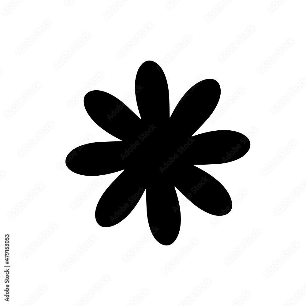 Flower vector, floral vector illustration, flower silhouette Flower vector, floral vector illustration, flower silhouette