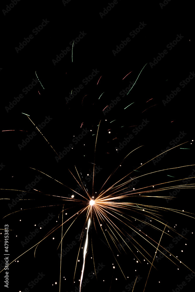 Fototapeta premium Silvester fireworks, long exposure
