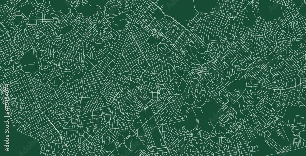 Fototapeta premium Belford Roxo city Brazil municipality vector map. Green street map, municipality area. Urban skyline panorama for tourism.