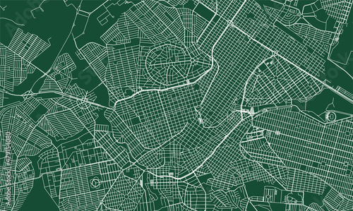 Uberlandia city Brazil municipality vector map. Green street map, municipality area. Urban skyline panorama for tourism.