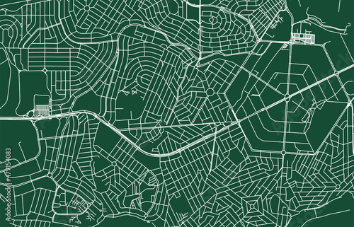 Contagem city Brazil municipality vector map. Green street map, municipality area. Urban skyline panorama for tourism.