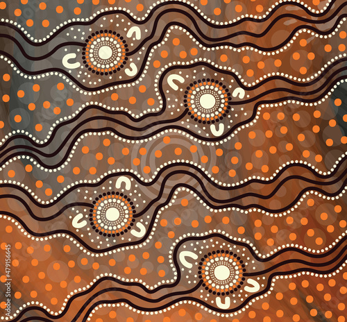 Aboriginal dot design background