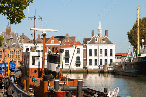 Old harbor in Maassluis in the Netherlands. photo