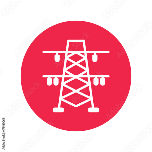 Electricity tower Vector icon which is suitable for commercial work and easily modify or edit it