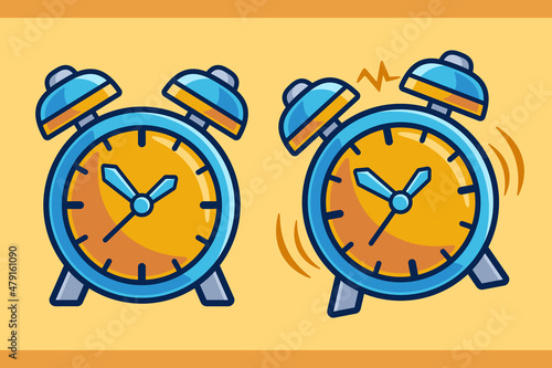 Ringing Alarm Clock Time Cartoon