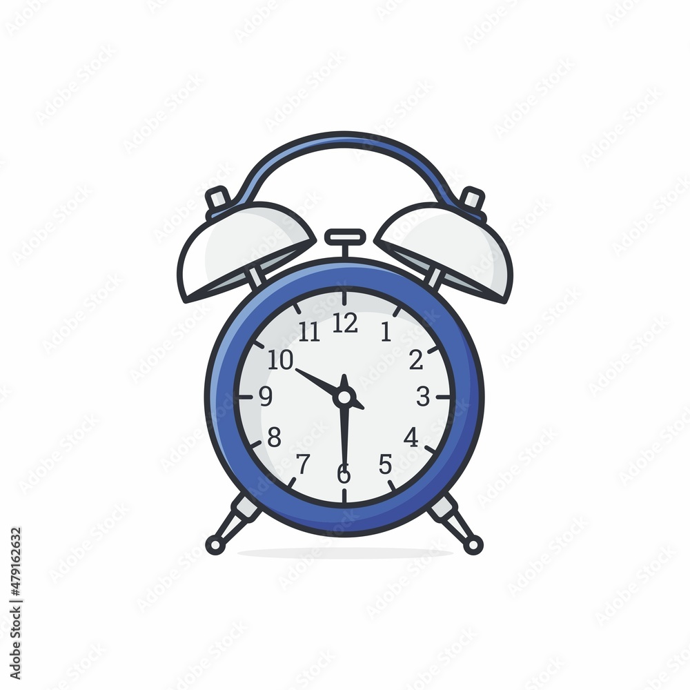 Illustration vector graphic of the alarm clock. Alarm clock minimalist style isolated on a white background. Illustration Suitable for illustration of alarm clock products, etc. Illustration vector graphic of the alarm clock. Alarm clock minimalist style isolated on a white background. Illustration Suitable for illustration of alarm clock products, etc.