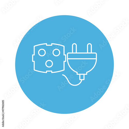 electric plug Vector icon which is suitable for commercial work and easily modify or edit it

