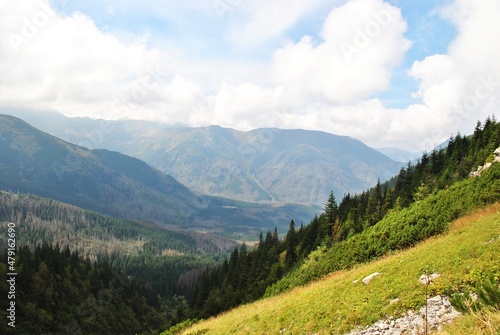 Beautiful mountain landscape. A trail leading through the Tatra National Park. © Anna