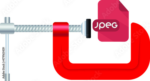 compressing a "jpeg" file with a clamp tool 