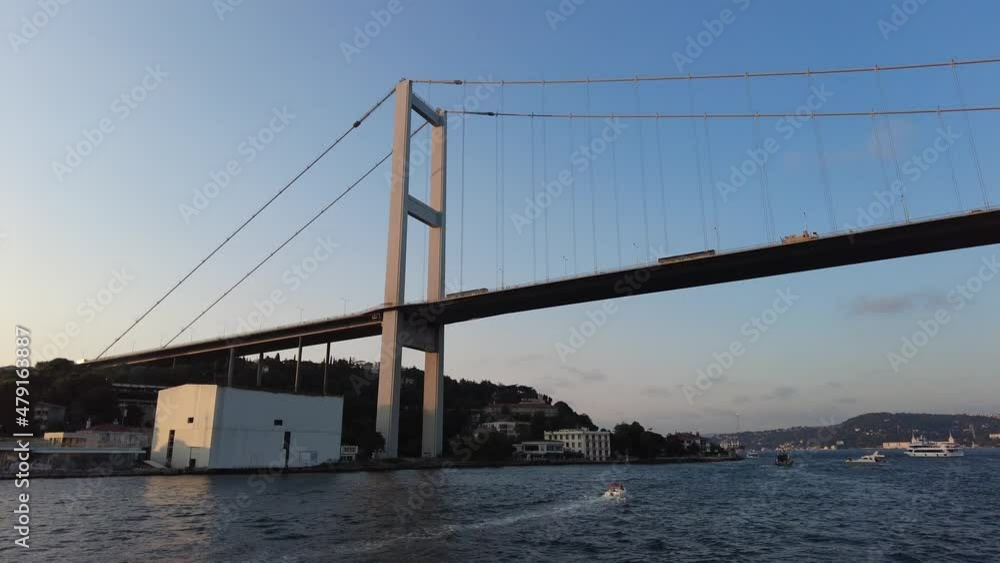 The Bosphorus Bridge, known officially as the 15 July Martyrs Bridge and unofficially as the First Bridge, is one of the three suspension bridges spanning the Bosphorus strait in Istanbul, Turkey.