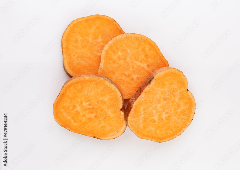 Sweet potato on the white background. Sweet potato on the white background.