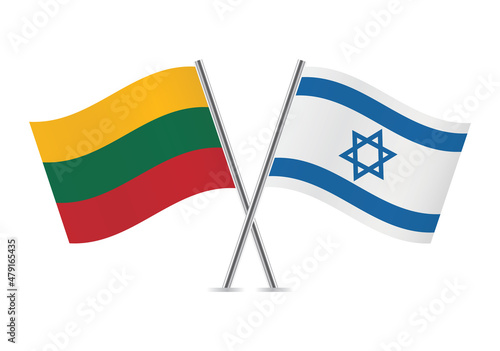 Lithuania and Israel flags. Lithuanian and Israeli flags, isolated on white background. Vector illustration. Free Download Lithuania and Israel flags. Lithuanian and Israeli flags, isolated on white background. Vector illustration. - GFXLoad