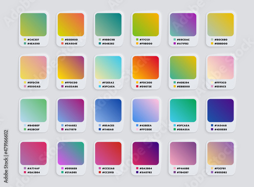 Multicolored gradient pallet Fototapet