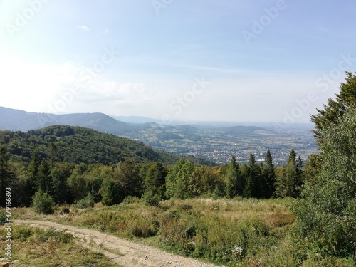 Beautiful mountain landscape. A trail leading through the Tatra National Park.