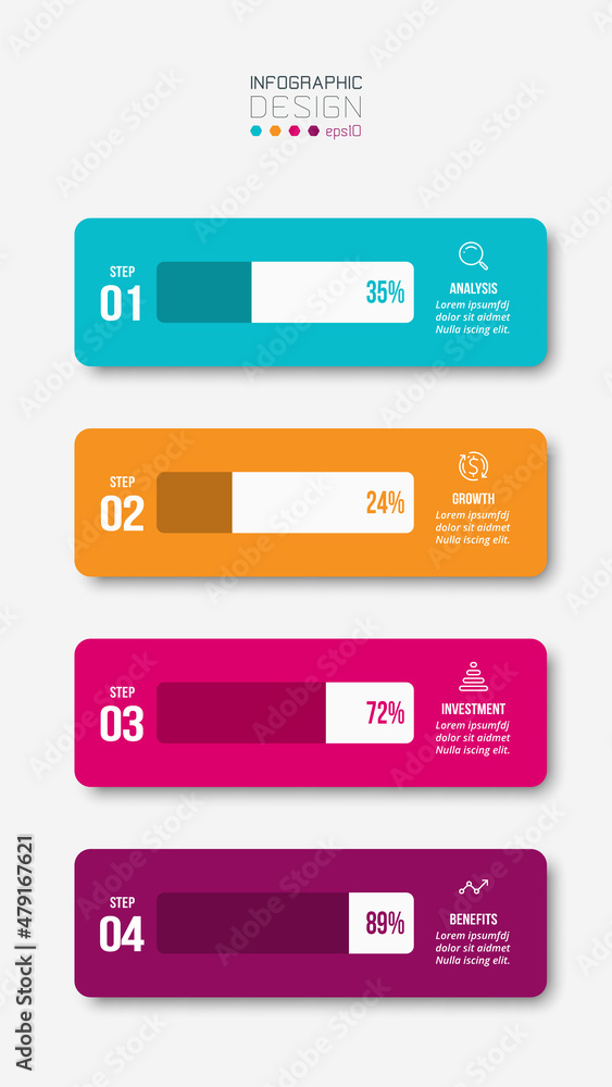 Infographic template business concept  with workflow.