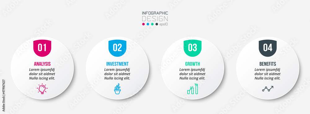 Infographic template business concept with step. Infographic template business concept with step.