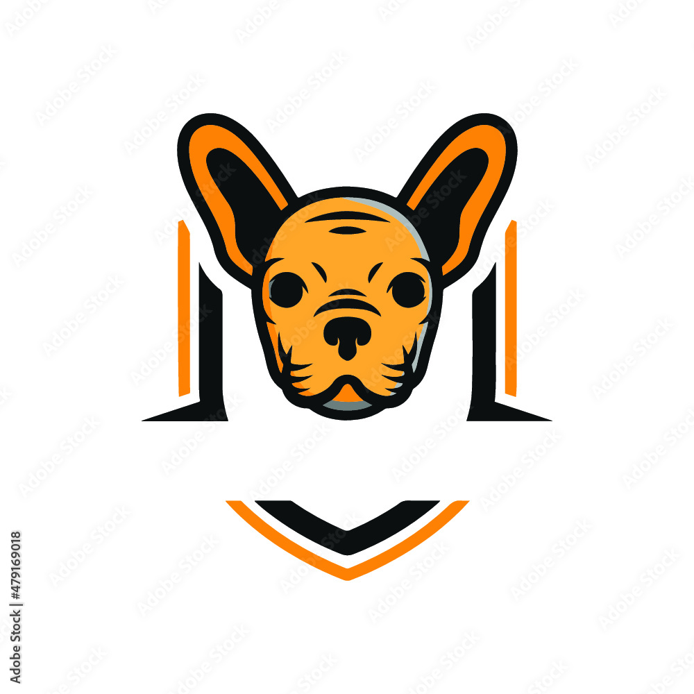 dog face logo design template dog face logo design template