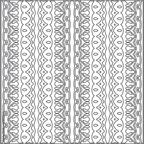  Abstract Geometric Pattern generative computational art illustration.Black and white pattern for wallpapers and backgrounds. line art.