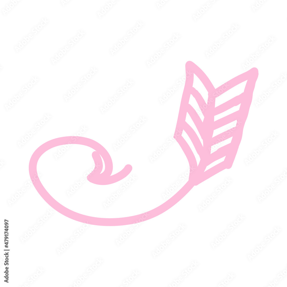 Pink arrow for Valentines Day. Arrow icon isolated on white. Pink arrow for Valentines Day. Arrow icon isolated on white.