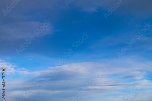 Fototapeta Naklejka Na Ścianę i Meble -  blue sky with dark white clouds