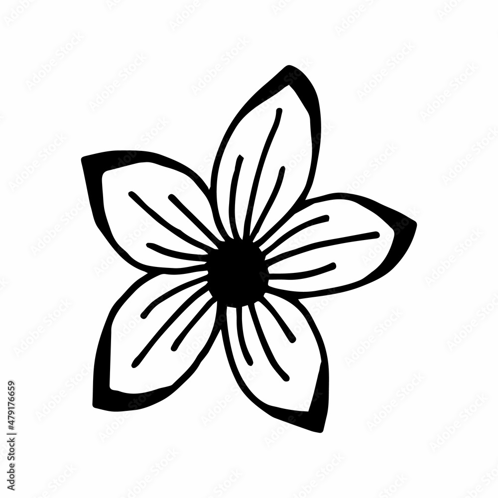 flower in doodle style flower in doodle style