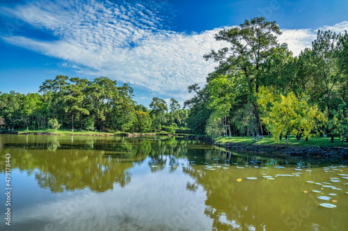 Minh Mang tomb near the Imperial City with the Purple Forbidden City within the Citadel in Hue, Vietnam. Imperial Royal Palace of Nguyen dynasty in Hue. Hue is a popular 