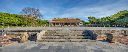 Wonderful view of the Thai Hoa palace in the Imperial City with the Purple Fo...