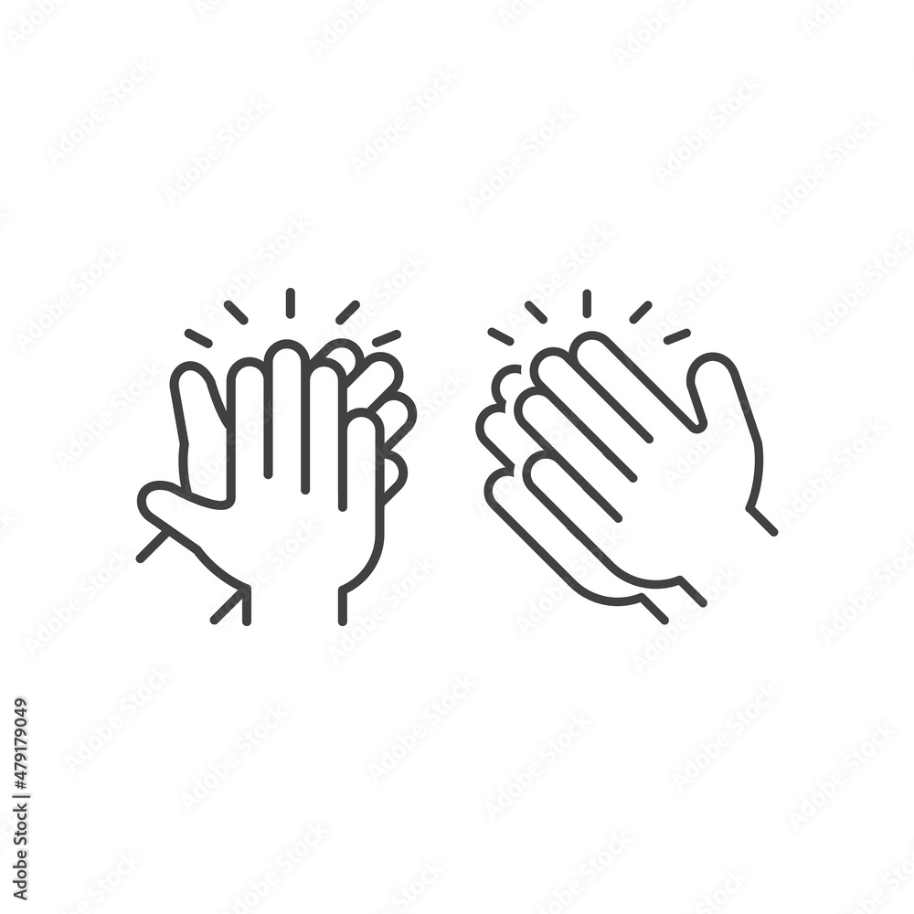 Clapping hand, Applause. Vector icon template