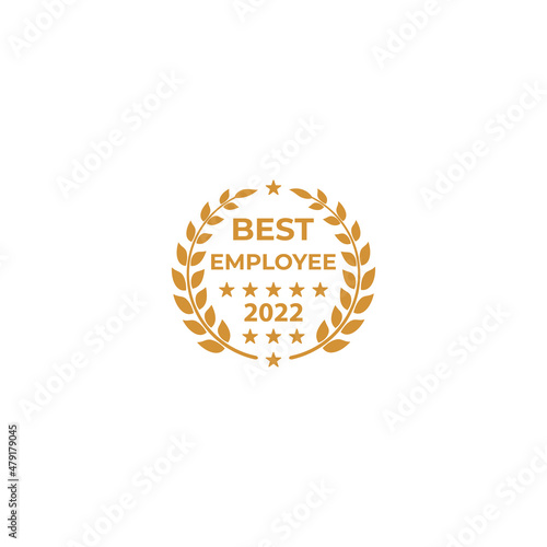 Best employee 2021. Vector logo icon template