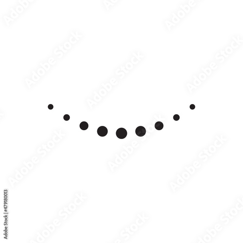 dot necklace icon vector isolated on white background.