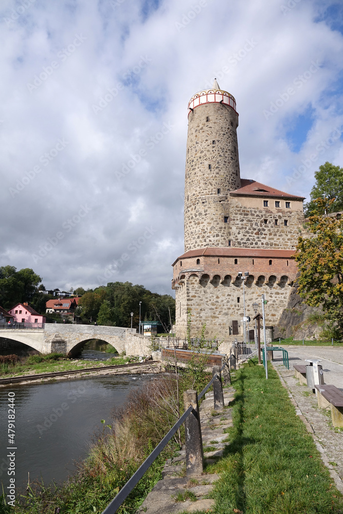 Brücke über die Spree und Alte Wasserkunst in Bautzen