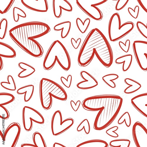 Seamless Heart Pattern Valentine's Day