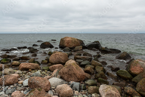 A rocky beach on the shores of the Baltic Sea © EriksZ