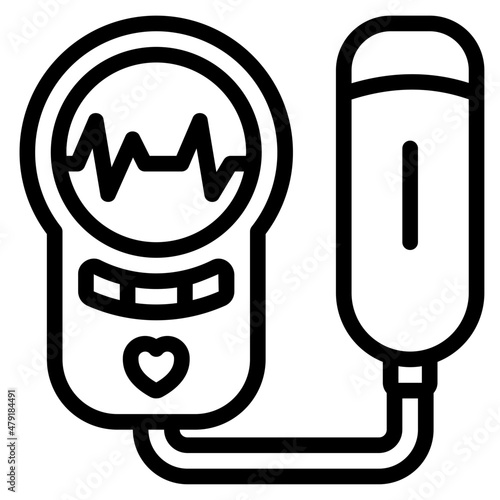 doppler fetal monitor outline icon