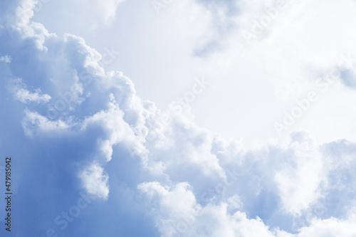 Beautiful texture of clouds float across the blue sky