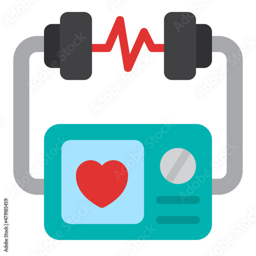 defibrillator flat icon