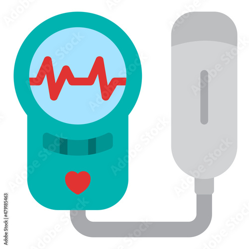 doppler fetal monitor flat icon
