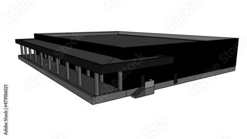 industrial building and warehouse