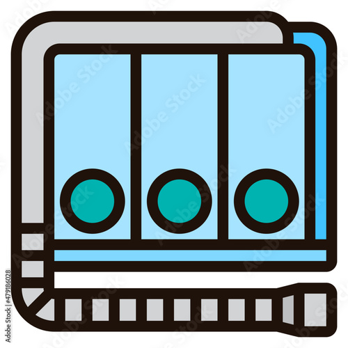 spirometer filled outline icon