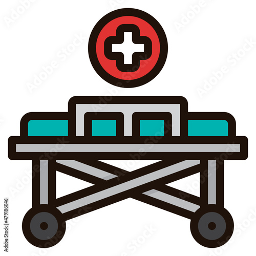 stretcher filled outline icon