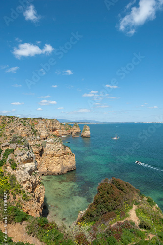 Rocky coast at Ponta da Piedade near Lagos in the Algarve